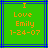 Green background with blue lines, orange text reading 'I Love Emily 1-24-07' in pixelated font, two identical side-by-side