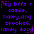 Pixelated text displays repeated phrases with animated pink star effects on a black background, showing motion in the stars' positions across frames.