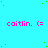 Cyan background with scattered green dots and repeated pink text 'caitlin. (=' , partially obscured by a gray rectangle on the right