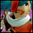 A pixelated anime-style character with teal and red hair wearing a white scarf, next to stylized text reading "Anime IM" and "com" on a black background.