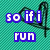 Pixelated text on a teal checkered background with black line art, showing partial phrases in blue-outlined white letters.