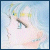 Pixelated static image of a figure with light-colored hair and clothing against a pale blue background, featuring yellow and green accents.