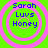 Four identical circular icons with pink concentric rings on a bright green background, each displaying blue text reading 'Sarah Luvs Honey' in pixelated font.