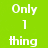 Four colored quadrants display pixelated white text: green top-left says 'Only 1 thing', pink top-right says '2 do', blue bottom-left says '3 words', orange bottom-right says '4 you'.