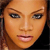 Pixelated close-up of a person's face with light brown skin tone, dark eyes, and brown hair visible on the left side.