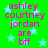 Green background with light blue stars and pink text reading 'ashley courtney jordan are bff' repeated twice.
