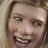 A 2x2 contact sheet of an animated icon featuring a woman's face in the top two frames and pixelated text "white chicks rock" with small "Pb" letters below it in the bottom-left frame, all on a gray background.