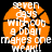 Pixelated orange circular icon with white text reading 'WITHOUT A DOG MAKES ONE MALL' on black background, showing partial lettering and pixel distortion.