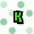 Pixelated green 'K', pink 'C', and blue 'S' letters with black outlines on a white background of light green circles, plus partial text reading 'productions'.