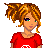 Pixel art contact sheet showing four frames of a cheerleader character in red uniform holding volleyball, with text "Volley Ball Chick!" on white background.