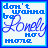 Pixelated blue text on white background with layered borders, displaying 'don't wanna be lonely no more' in mixed fonts.