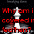 Red text on black background with white chess pieces and blurred red shapes, displaying partial phrases about feathers and pillows.