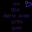 Purple pixelated text on black background with a heart symbol replacing the 'o' in 'on', repeated twice side-by-side.