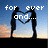 Silhouetted figures form a heart shape with arms against a sunset sky, with pixelated text reading "for ever and..." and "ever!"