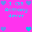 Pixelated icon with bright pink background, cyan text "Anthony 4ever" and "I <33", blue hearts scattered throughout.