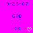 Pixelated icon with bright pink background, blue text elements, and two distinct heart symbols in the lower section.