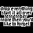 Pixelated text repeats across black background with color-coded words in green, purple, and teal.