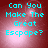 Cyan pixelated text "Can You Make The Great Escapae?" on a red gradient background with a central light spot, displayed in a