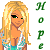 Pixelated image of a blonde woman with green eyes wearing a white and blue patterned top, next to vertical green text reading 'MOPC'.
