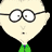 Pixelated cartoon character with light skin, round glasses, and green shirt appears in multiple cropped views above text reading "mr. mackey" on black background.