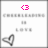 Pixelated icon with pink '<3' symbol at top, gray pixelated text and shapes in middle, and a gray triangular cursor at bottom left on white background.