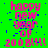 Green background with pink text reading 'happy new year of 2008!!!' in a pixelated style, featuring blue noise artifacts.