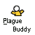 A pixelated animation of a character with a white spherical head and yellow body, transitioning from full-body view to a green plant-like form against a gray background.