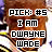 Static pixelated image with bold black text on a brown textured background reading "PICK: #5 I AM DWAYNE WADE" in blocky font.