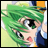 A pixelated anime-style character with green hair and large eyes appears on the left side of a contact sheet, while the right side displays text "Anime IM" and "c0m" in white pixelated font against black background.