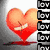 six distinct buddy icons featuring heart symbols, text phrases like 'Live', 'Laugh', and 'Love', a broken heart with blood, 3D 'love' letters, and colorful blocky text