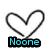 A heart outline with cyan text overlays reading 'Noone' and 'Can get in the way of what im feeling', displayed