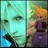 Pixelated static image shows a figure with orange hair and purple clothing against a greenish background, partially obscured by pixelation.