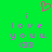 Green background with pink pixelated text reading "i love youu. <33" and a pink heart symbol above the text.