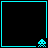 Four cyan pixelated alien icons in a , each with distinct body shapes and eye arrangements on black background