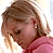 Animated contact sheet showing two frames of a woman with blonde hair in pink hoodie against light background, and one frame of text on blue background.