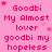 Pink background with pixelated text and small pink star shapes, featuring a gray rectangular block on the right side.