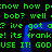 Static image with green pixelated text on black background, blue rectangular outline, and repeated phrases including 'frank' and 'USE IT! GODUSE IT!'.