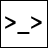 A 48x48 pixel animated contact sheet showing two frames of a minimalist smiley face icon with arrow eyes and a horizontal mouth on white background, alongside "AnimeIM" text in gray on black background.