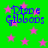 Green background with pink stars and blue text reading "Dixie Gibbs" in four quadrants.