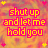A static contact sheet of two identical animated frames showing pixelated text on a colorful background with star accents.