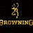 Pixelated golden logo of a leaping deer above the word 'BROWNING' on a black background with scattered light specks.