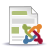 Static pixel art of a document with green and gray placeholders, overlaid by four colored arrows (green, orange, blue, red) forming a circular pattern.