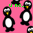 Pixelated penguin figures on a pink background with green text reading 'U no... these r...' and 'SEXY PENGUINS!!! <3'