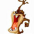 Pixelated cartoon monkey with open mouth, brown body, and curled tail on white background.