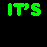 Pixelated text and a cartoon rabbit on black, white, and gray backgrounds with colored lettering.