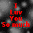 Red text on a grayscale background with blurred circular shapes, displaying phrases like "I Luv You So much" and "Jasmine -N- Anthony =", arranged in four quadrants.