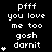 Black background with white pixelated text and symbols arranged in a pattern, showing variations of repeated phrases and star-like icons