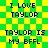 Green and yellow checkered background with pixelated text reading "I LOVE TAYLOR" and "TAYLOR IS MY BFFL" in two vertical
