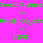 Pixelated green text on bright pink background forms three identical equations with 'Road Runner' and 'Wilde Coyote' as addends yielding 'LIFE', each equation partially overlaid by a red rectangle.