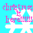 Pixelated pink text 'christmas is here!!!' over white snowflake on cyan background, with visible animation changes across frames.